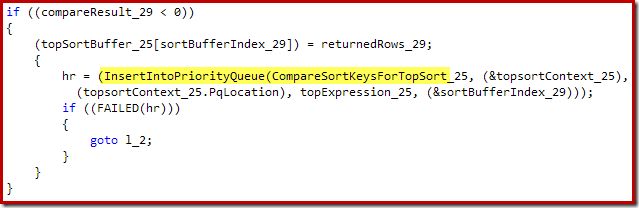 Generated C code fragment