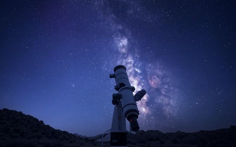 A different scope observing the Milky Way in a night sky