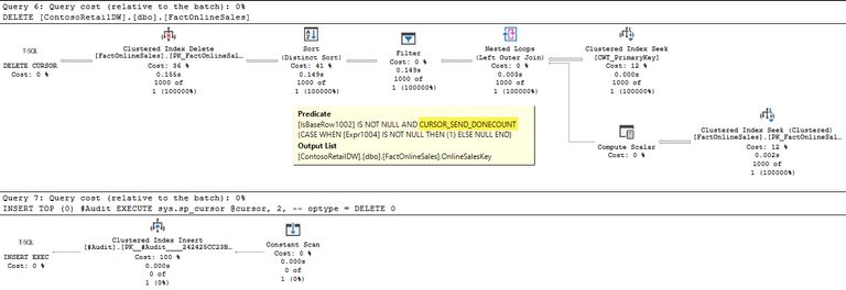 Set-based delete with row count and result set suppression